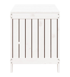 Boîte de rangement de jardin Blanc 115x49x60 cm Bois de pin
