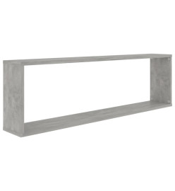 Étagères cube murales 2 pcs Gris béton 100x15x30 cm Aggloméré