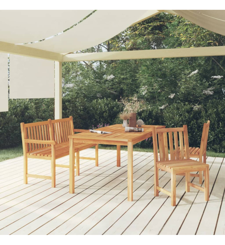 Ensemble à dîner de jardin 4 pcs Bois de teck massif Ensemble à dîner de jardin 4 pcs Bois de teck massif