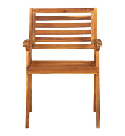 Chaises de jardin 3 pcs Bois d'acacia solide