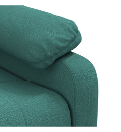 Fauteuil de massage Vert foncé Tissu