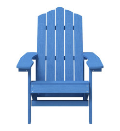Chaises de jardin Adirondack avec table PEHD Bleu aqua