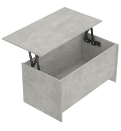 Table basse Gris béton 102x55,5x52,5 cm Bois d'ingénierie