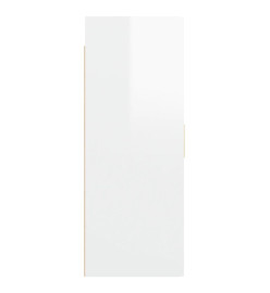 Armoire murale suspendue Blanc brillant 69,5x34x90 cm