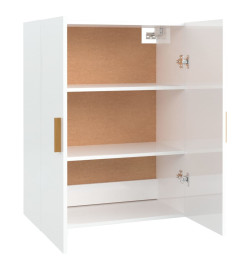 Armoire murale suspendue Blanc brillant 69,5x34x90 cm