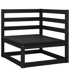 Canapé d'angle de jardin coussins anthracite Bois de pin massif