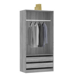 Garde-robe Sonoma gris 100x50x200 cm Bois d'ingénierie