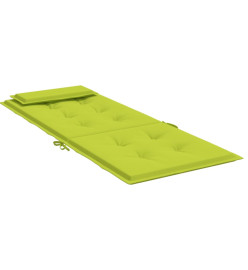 Coussins de chaise à dossier haut lot de 2 vert vif