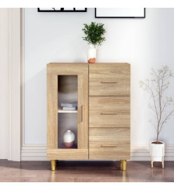 Buffet chêne sonoma 69,5x34x90 cm bois d'ingénierie