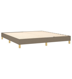 Sommier tapissier avec matelas et LED Taupe 180x200 cm Tissu