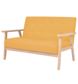 Ensemble de canapé 2 pcs Tissu jaune