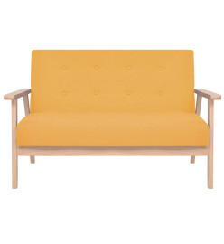 Ensemble de canapé 2 pcs Tissu jaune