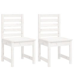 Ensemble à dîner de jardin 4 pcs blanc bois massif de pin