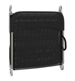 Chaises longues pliables 2 pcs noir textilène et acier