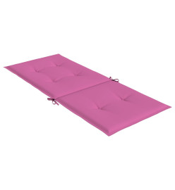 Coussins de chaise à dossier haut 4 pcs rose tissu