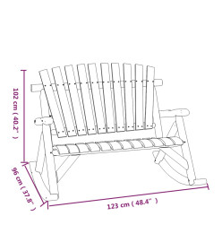 Ensemble de salon de jardin 3 pcs bois massif d'épicéa