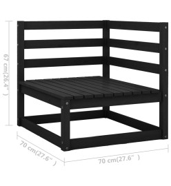 Salon de jardin 5 pcs avec coussins Bois de pin massif