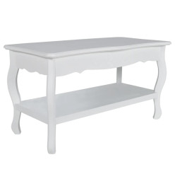 Table basse 2 couches MDF Blanc