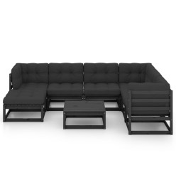 Salon de jardin 8 pcs avec coussins Bois de pin massif