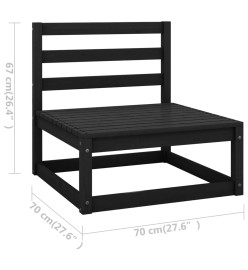 Salon de jardin 6 pcs avec coussins Bois de pin massif