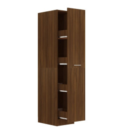 Armoire apothicaire Chêne marron 30x42,5x150 cm Bois ingénierie