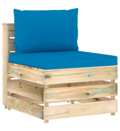 Salon de jardin 12 pcs avec coussins Bois imprégné de vert