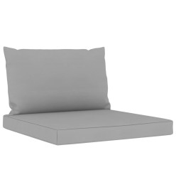 Salon de jardin 12 pcs avec coussins Gris