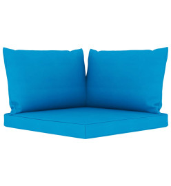 Salon de jardin 6 pcs avec coussins bleu clair