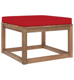 Salon palette de jardin 5 pcs et coussins Bois de pin imprégné