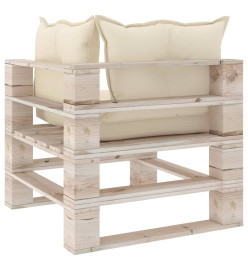 Salon palette de jardin 6 pcs avec coussins bois de pin