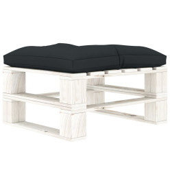 Salon palette de jardin 7 pcs avec coussins anthracite bois