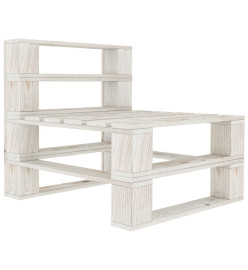 Salon palette de jardin 7 pcs avec coussins anthracite bois