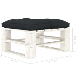 Salon palette de jardin 6 pcs avec coussins anthracite bois