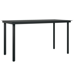 Ensemble de salle à manger de jardin 5 pcs Anthracite