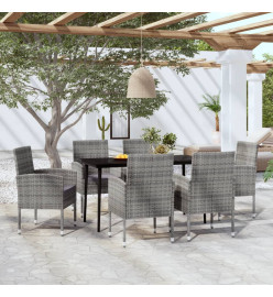 Ensemble de salle à manger de jardin 7 pcs Anthracite