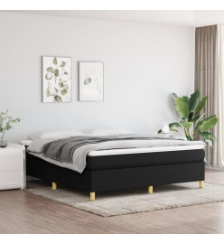 Lit à sommier tapissier avec matelas Noir 180x200 cm Tissu