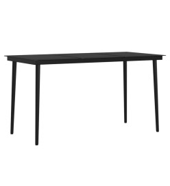 Ensemble de salle à manger de jardin avec coussins 5 pcs Noir