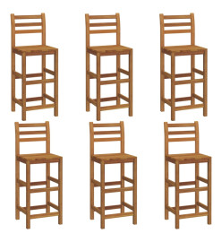 Ensemble de bar de jardin 7 pcs Bois d'acacia solide