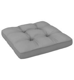 Salon de jardin palette 6pcs avec coussins pin imprégné de gris