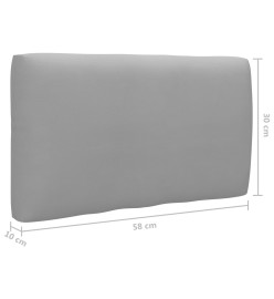 Salon de jardin palette 6pcs avec coussins pin imprégné de gris
