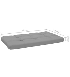 Salon de jardin palette 6pcs avec coussins pin imprégné de gris
