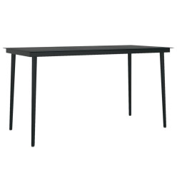 Ensemble à dîner de jardin coussins 5 pcs Résine tressée Verre
