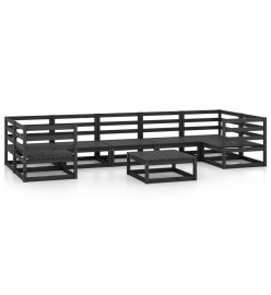 Salon de jardin 8 pcs Bois de pin massif