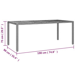 Ensemble de salle à manger de jardin 9 pcs avec coussins Gris