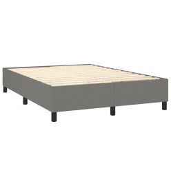 Lit à sommier tapissier avec matelas Gris foncé 140x200cm Tissu