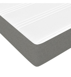 Lit à sommier tapissier avec matelas Gris foncé 140x200cm Tissu