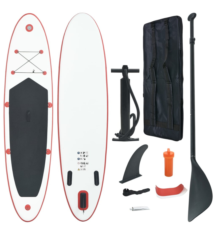 Ensemble de planches SUP gonflables Rouge et blanc