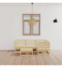 Salon de jardin 5 pcs Bois de pin massif