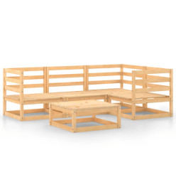 Salon de jardin 5 pcs Bois de pin massif
