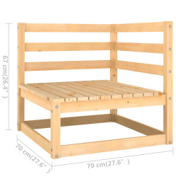 Salon de jardin 5 pcs Bois de pin massif